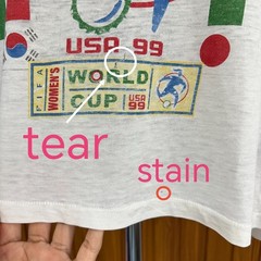 Vintage 90s Paper Thin FIFA Women’s World Cup USA Soccer Flags Graphic Tee XL