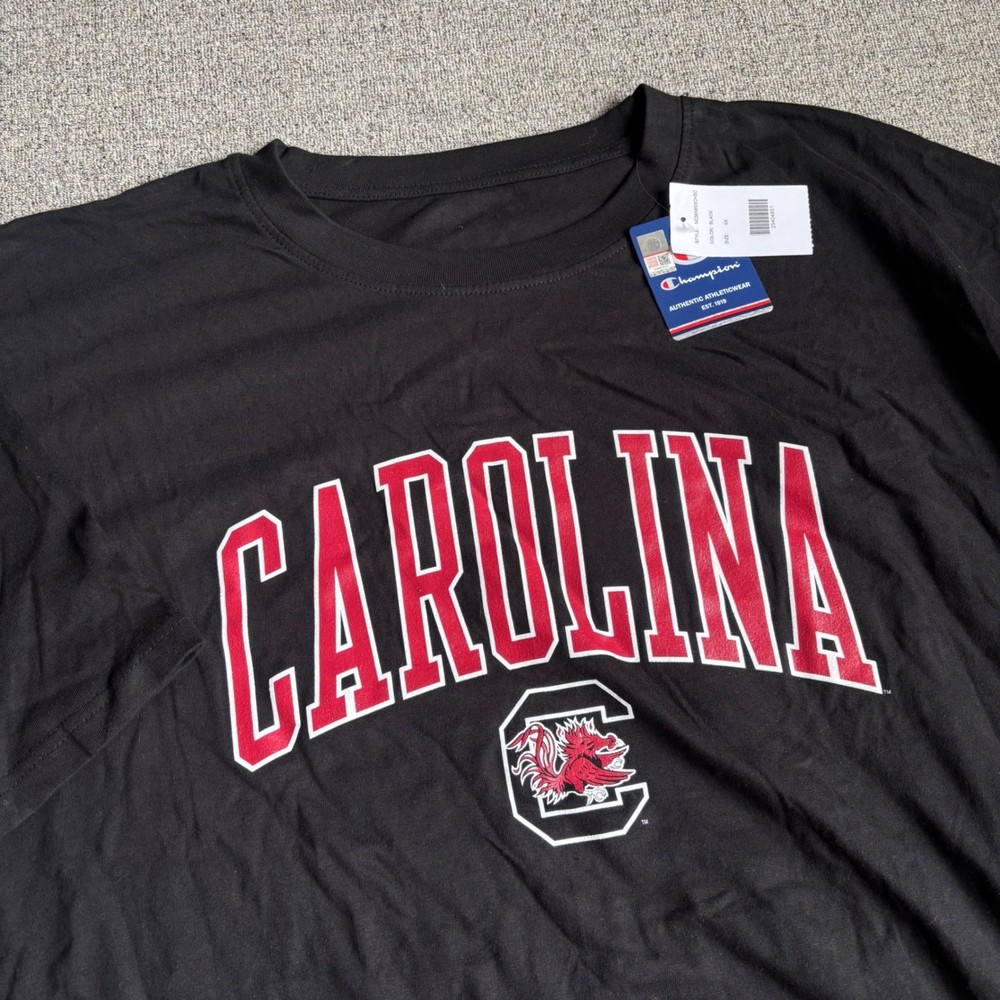Champion South Carolina Gamecocks T-Shirt Mens 5XL-6XL Black Cotton Tee