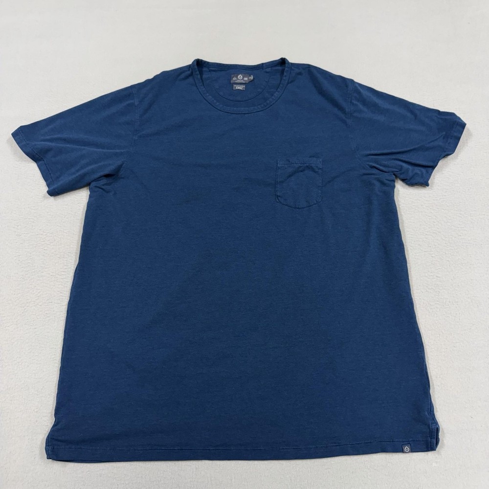 Tasc Shirt Mens 2XL Blue Solid Pocket T-Shirt Tee Coastal Collection Casual