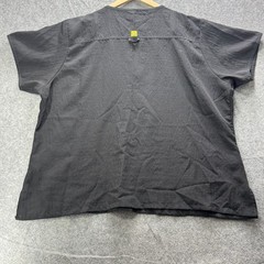 Four-Stretch Shirt Men 3XL Black V-Neck Twill Pockets Tagless Relaxed Fit
