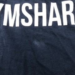 Gymshark Shirt Men Small Blue Long Sleeve Spell Out Casual Logo *