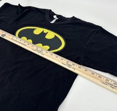 Zuni Sportswear Batman Graphic T-Shirt Mens Large Black Yellow Bat Signal Logo