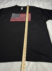 Tultex 241 Men’s Short Sleeve US Flag Graphic Print T-Shirt Color Black Size XXL