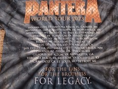 Pantera Cowboys From Hell World Tour T-Shirt Size Large 2023 Gray Tie Dye