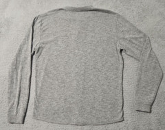 Marine Layer Gray Henley Shirt Men’s Large Long Sleeve Lined Thick Poly Cotton