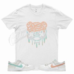 White DRIPPY T Shirt for N Dunk Low GS Tropical Twist Light Bone Peach Aqua