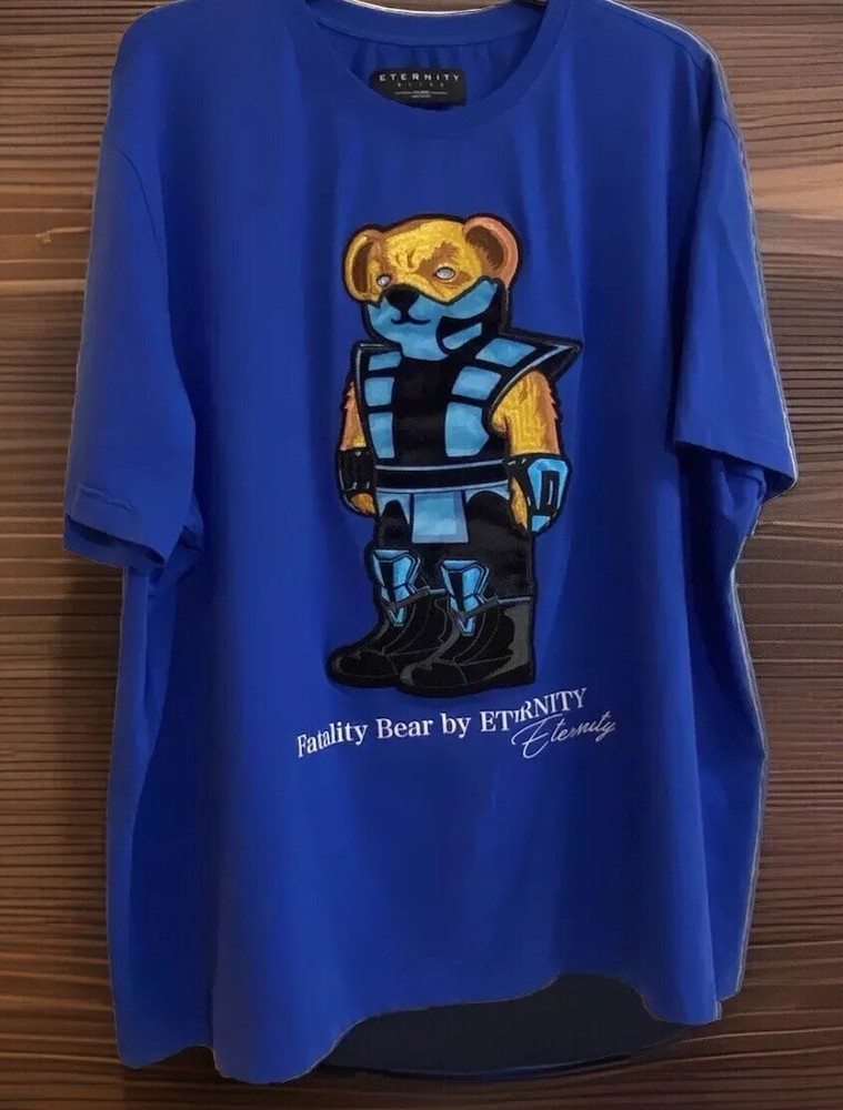 NWOT – Men’s Eternity BC/AD Bright Blue Fatality Bear T-Shirt Size 4XL