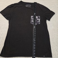 JNCO Jeans 85 Crownbrand Crewneck Skull Pocket T-Shirt Sz Medium