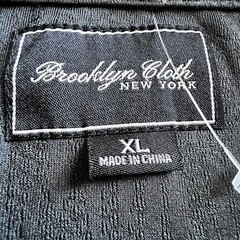 Brooklyn Cloth Shirt XL Embroidery Slub texture Charcoal Minimalist Earthcore