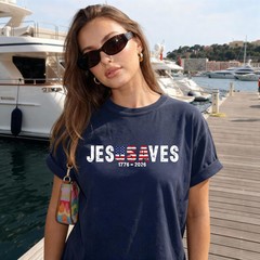 Jesus Saves Patriotic Shirt Christian Faith USA Flag Worship Tee