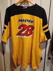 90’s Nappy Brand T-shirt Yellow Black W Red 28 Logo Size XXL Limited Edition