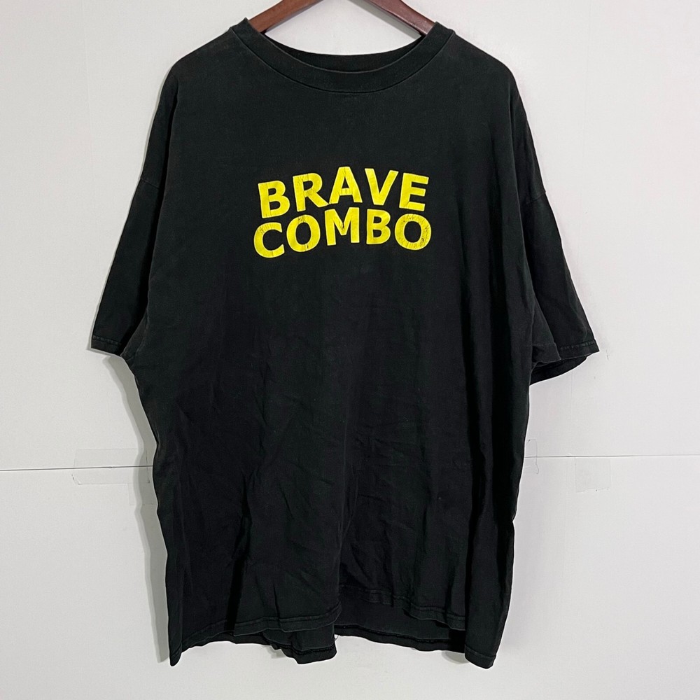 Vintage 00S Stedman By Hanes Mens T-Shirt Size A 2XL Brave Combo Polka Preshrunk
