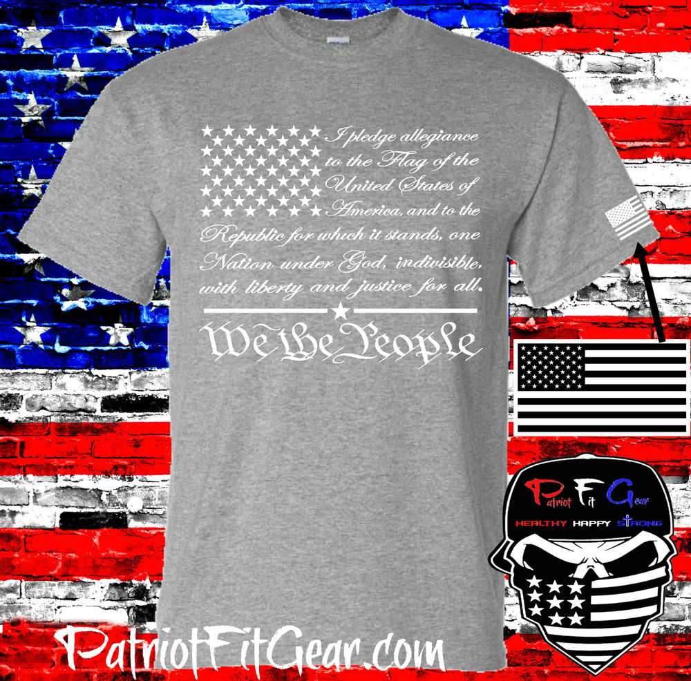 t shirt,Pledge Of Allegiance,We The People,Dont Tread On Me,USA,Molon Labe