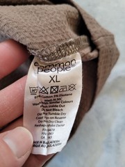 Common People Mens XL Seersucker GD Tee Brown Pocket Tshirt Cotton Minimalist