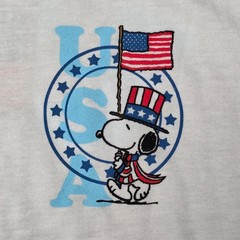 Peanuts Snoopy And Woodstock USA America – Licensed Cartoon T Shirt – Unisex L