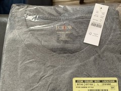 J. Crew Sueded Jersey Men’s Large L Cotton T-Shirt NWT Heathered Carbon Gray