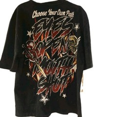 Reason No Revenge Graphic T-Shirt NWT Black Devil Cupid Oversized Men’s Large