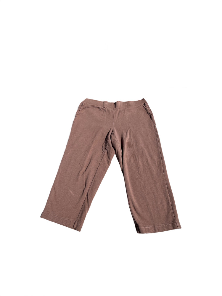 Vintage Casual Brown Cotton Trousers Unisex Ankle Length