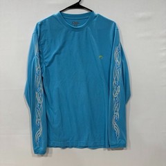 World Wide Sportsman Long Sleeve Shirt Men’s S Blue Tribal Sleeve Fishing Tee
