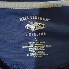 Reel Legends Shirt Mens S Short Sleeve Blue Polyester Fishing Outdoor Beach