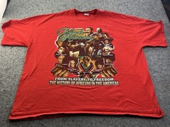 Black History “From Slavery to Freedom” Gildan 4XL Red T-Shirt Double Sided