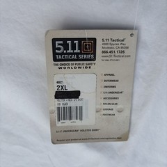 5.11 Tactical Holster Shirt Mens 2XL Black Short Sleeve Undershirt Base Layer