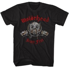 Motorhead – Iron Fist – Solid Black Adult Short Sleeve T-Shirt