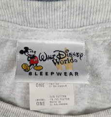 Vintage Walt Disney World Sleep Shirt One Size Snow White Seven Dwarves Grumpy