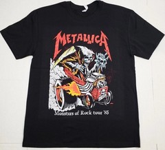 METALLICA T-shirt Monsters of Rock tour ’85 Heavy Metal Tee Men’s Black New