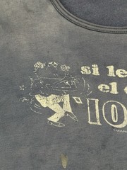 vintage 40s Sunfaded Blue Iodex Graphic Baby Cropped Tee S-M 50s Shirt