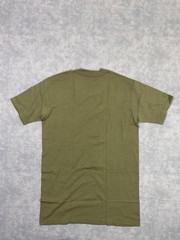 Vintage Soffe Shirt Mens S Green Solid Blank Crew Neck Tee Made USA Poly Cotton