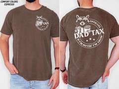 Funny Dad Tax Shirt Raccoon Front Back Fathers Day Gift Tee