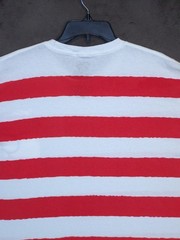 Wheres Waldo Shirt XXL 2XL White Pink Strip Graphic Logo Short Sleeve Cotton Men