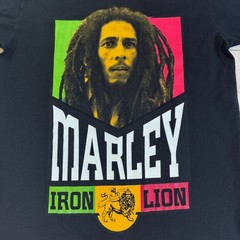 Zion Rootswear Bob Marley Iron Lion Tri-Color , 100% Cotton, T-Shirt, sz Large
