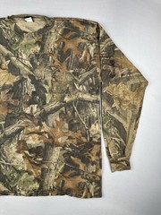 Vintage Ace Sportswear Realtree Camo Long Sleeve T Shirt Size XL Single Stitch