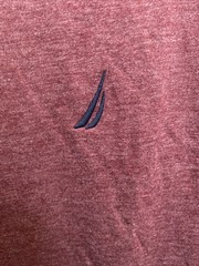 NEW Nautica Mens Crimson Red T-Shirt Large Crew Neck Short Sleeve NWT $24.50