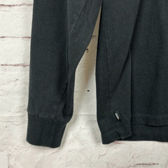 Vans Shirt Mens Medium Off The Wall Tee Classic Long Sleeve Plain Crewneck Black