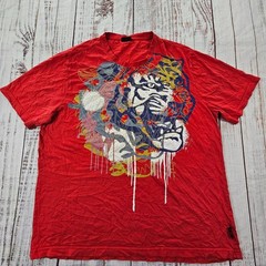 Sean John Graphic Art Red Short Sleeve Cotton T-Shirt Men’s XL