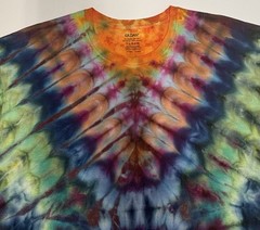 Handmade Ice Tie Dye Adult T-Shirt Unisex Size XL Multicolored Gildan Tee NEW