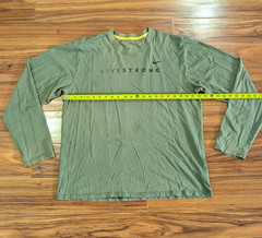 Vintage Nike Team Lance Armstrong Live Strong Long Sleeve Green T Shirt Size XL