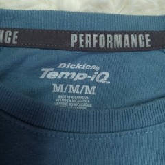 Dickies Performance Temp-IQ Tshirt With Dickies Arena Embroidered Teal Size M