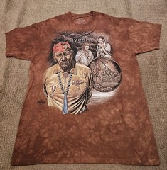 THE MOUNTAIN American Indian Marine Brown Tie Dye T-SHIRT – 2XL