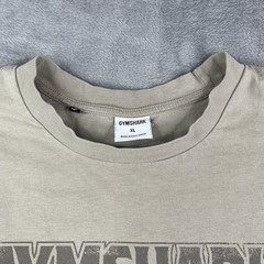 Gymshark T Shirt Mens XL Green Power Lifting Well Worn Distressed Cotton Faded