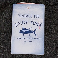 Spicy Tuna Mens Size Medium Charcoal Heather UPF 40+ Breathable Tank Top NWT