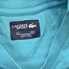 Lacoste Sport Miami Open Mens M Turquoise Tennis Performance T Shirt Croc Logo