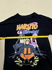 Naruto Shippuden Oversize Black T-Shirt Sasuke Sakura Short Sleeve Unisex
