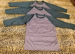 3 Packs Men’s 3/4 Sleeve Crew Neck Raglan Jersey Baseball Tee Shirts Size XS
