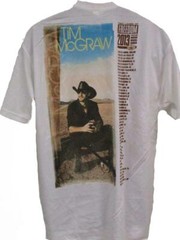 Tim McGraw Mens Sizes S-M-L-XL-2XL 2013 Two Lanes of Freedom Tour Concert Shirt