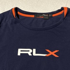 RLX Ralph Lauren Shirt Mens Size Large Blue Orange Long Sleeve Y2K 100% Cotton