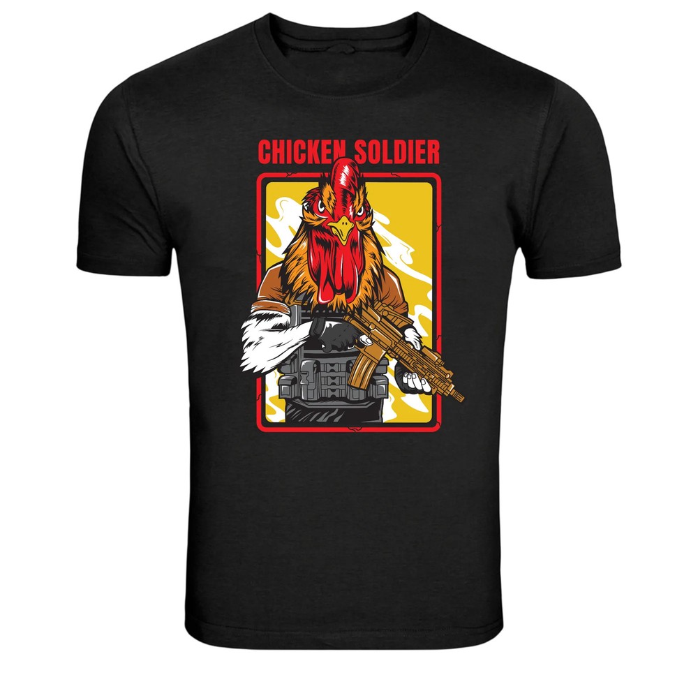 Chicken Soldier Funny Armed Rooster Warrior T-Shirt